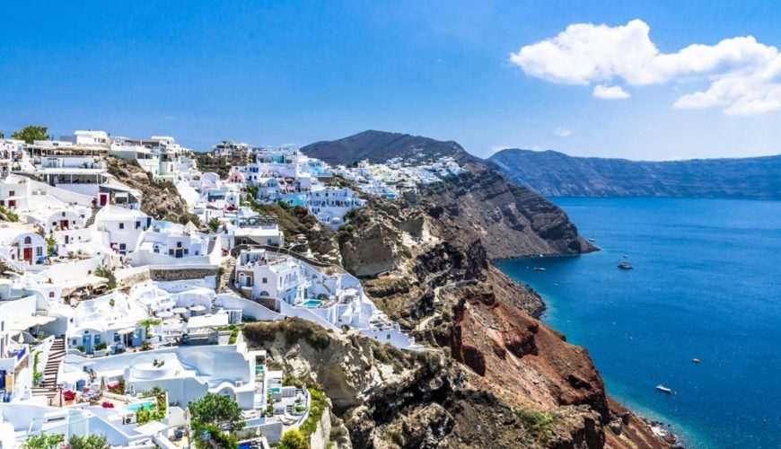 santorini caldera panoramic view