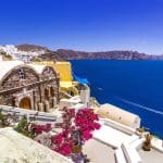 santorini in may caldera daytime view